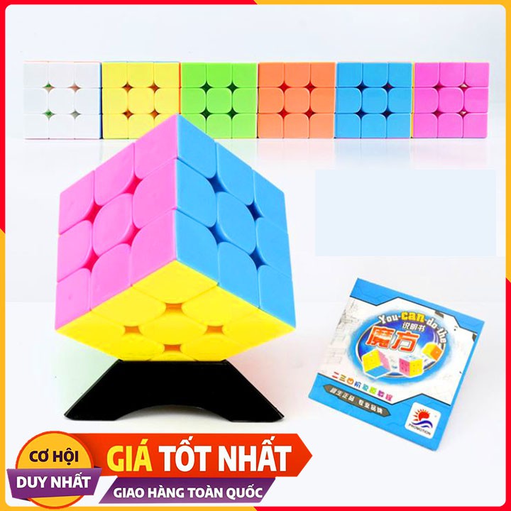 Rubik 3x3 Moyu Meilong Trơn Mượt - Nhanh 💝 Đồ chơi Rubic 3 Tầng Stickerless