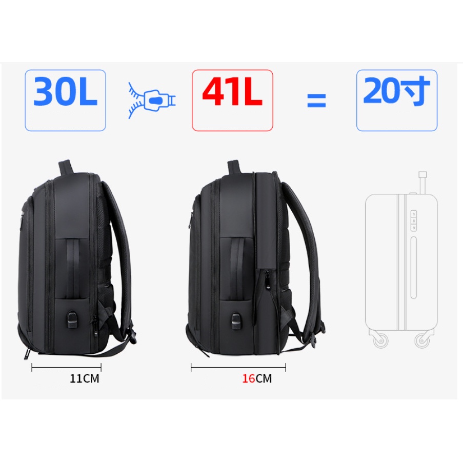 Ba lô nam thông minh đa năng thời trang cao cấp phong cách mới 15.6&quot;