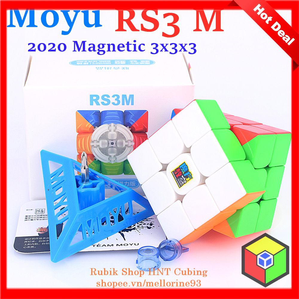 (Siêu Phẩm) Rubik 3x3 MoYu RS3 M 2020 Có Sẵn Nam Châm Đồ Chơi Rubic Khối Lập Phương 3 Tầng