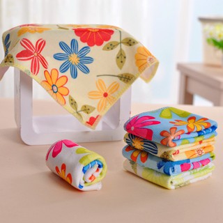 Khăn Vuông 25*25 cm In HọaTiết, Bằng Vải Sợi Tổng Hợp, Dùng Làm Khăn Mặt, Khăn Tay, Khăn Tắm, Tạp Dề Trẻ Em