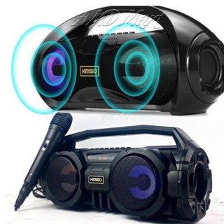 Loa karaoke bluetooth xách tay km-s1 / km-s2 / km-s6 có đèn led siêu hầm hố