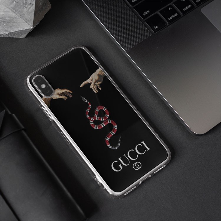 Ốp lưng GUCCI rắn chia cắt nắm lấy tay anh cho Iphone 5 6 7 8 Plus 11 12 Pro Max X Xr SUPPOD00092