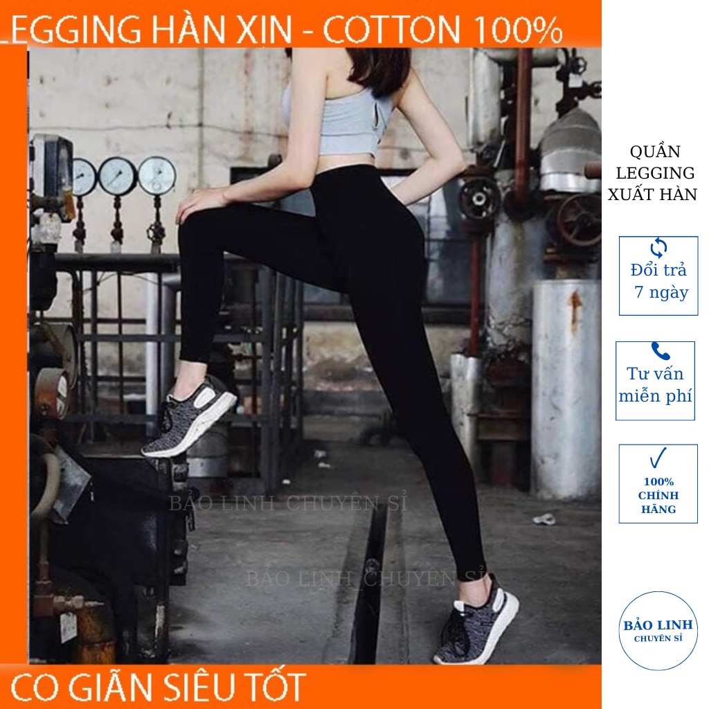 Quần legging nữ BIGSIZE  dài lưng cao xuất Hàn tôn dáng, gel bụng cạp cao bản to