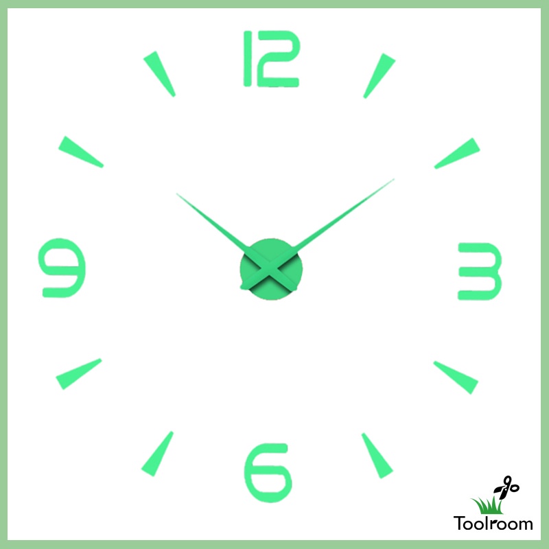 Đồng Hồ Dán Tường Dạ Quang 3d DIY Trang Trí Nhà Cửa