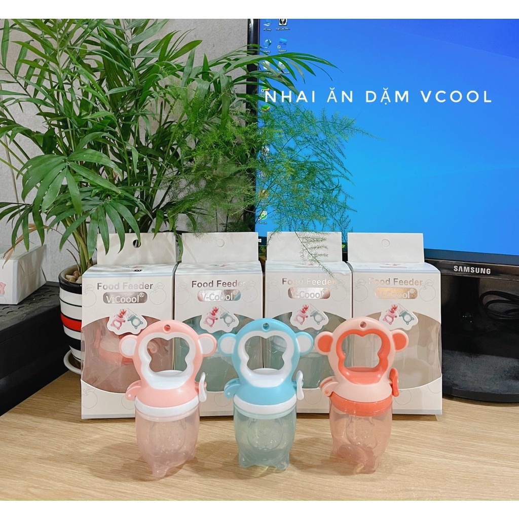 Túi nhai ăn dặm chống hóc Vcool cho bé trai/bé gái
