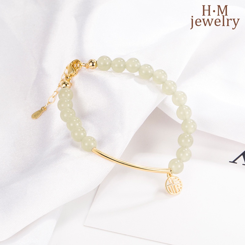 Vòng Tay May Mắn Xâu Hạt Tròn Mang Lại May Mắn