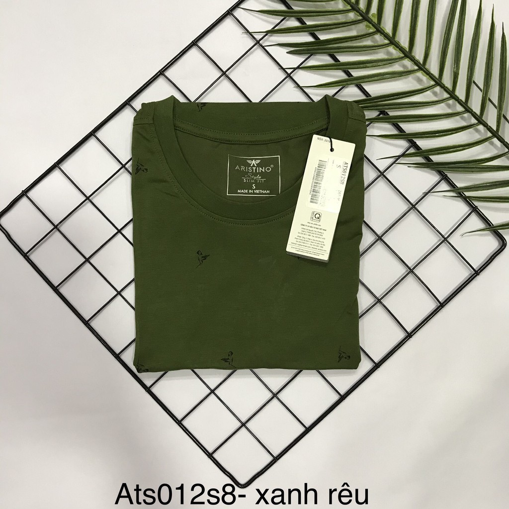 áo thun nam ngắn tay không cổ ARISTINO- SLIM 4 màu- ATS012S8