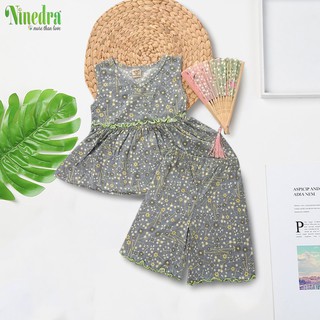 Đồ Bộ Bé Gái Kết Hợp Quần Ống Loe Sành Điệu Cho Bé 11-18kg - Ninedra