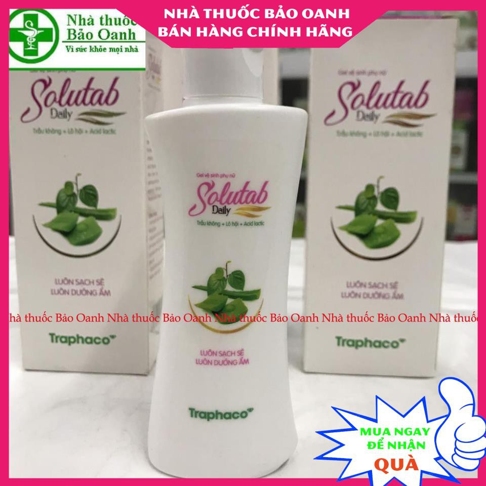 Gel Vệ Sinh Phụ Nữ Solutab Daily 100ml- Chính Hãng TRAPACO