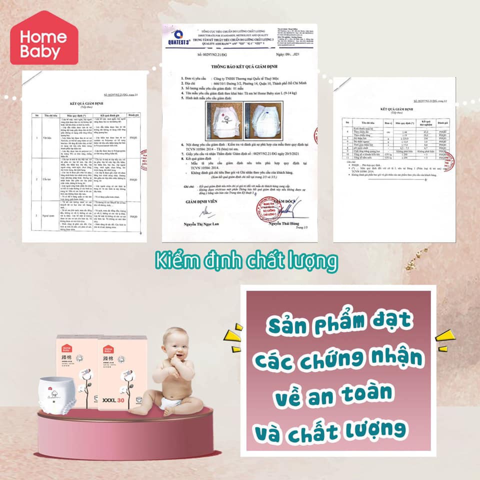 Bỉm Homebaby Nội Địa Trung cotton tự nhiên Size L39