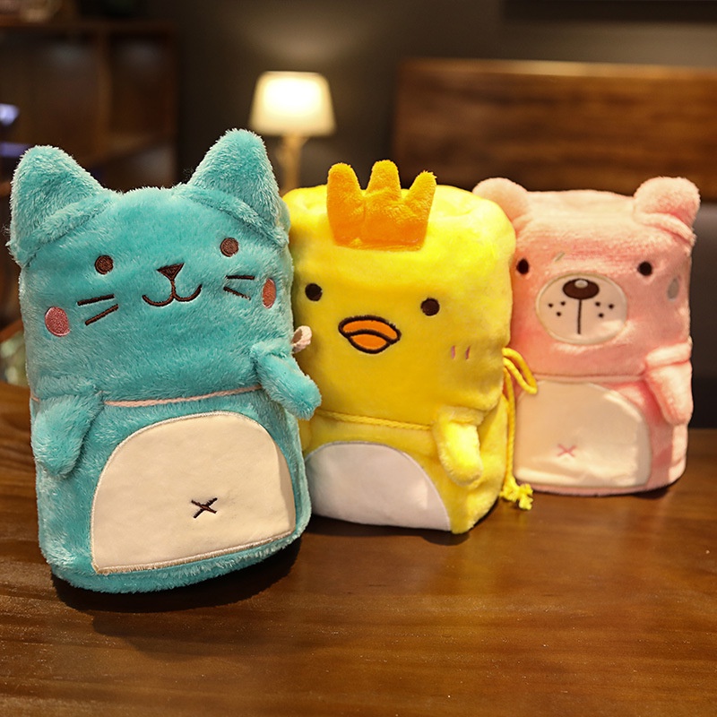 Cuộn Chăn Nghỉ Trưa Văn Phòng Thoáng Khí Hoạt Hình Thú Dễ Thương