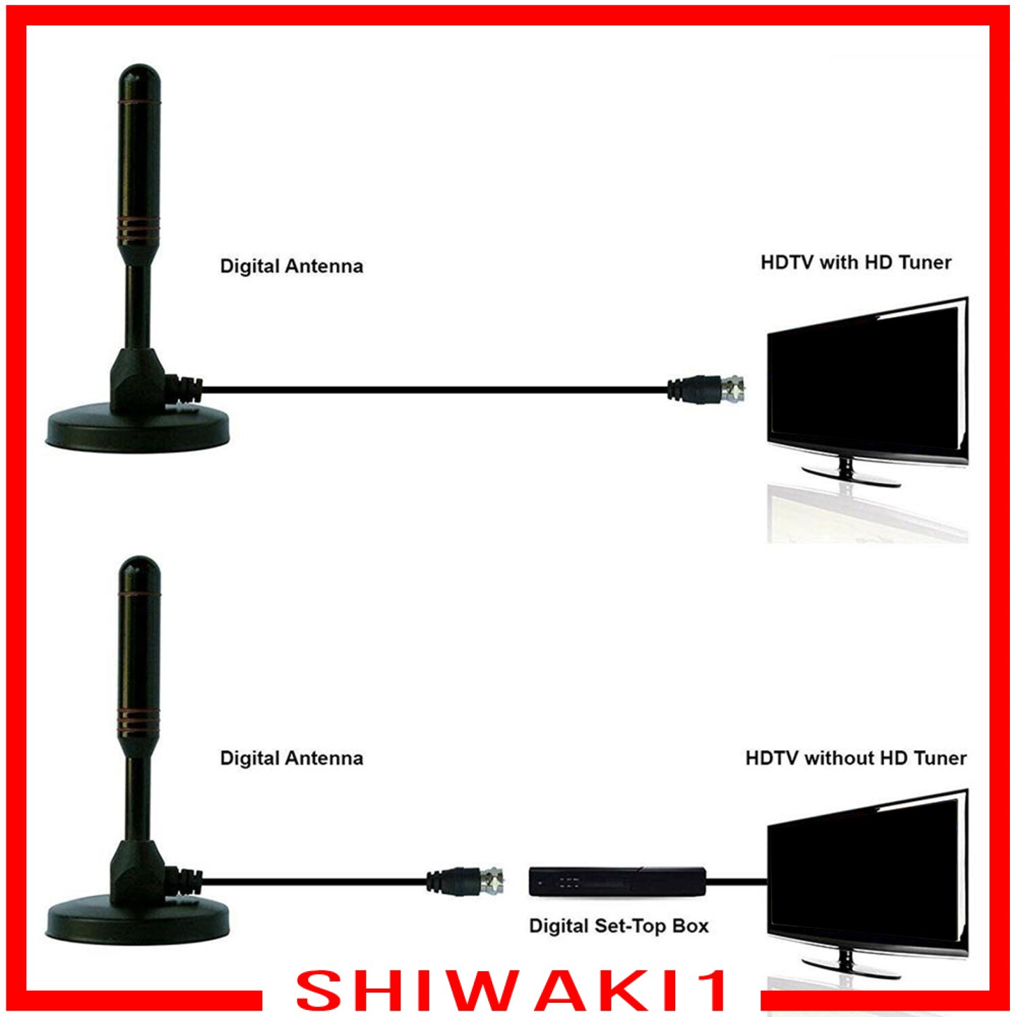 Ăng Ten Tv Kỹ Thuật Số Trong Nhà Tầm 200 Dặm Với Bộ Khuếch Đại Tín Hiệu Vhf / Uhf