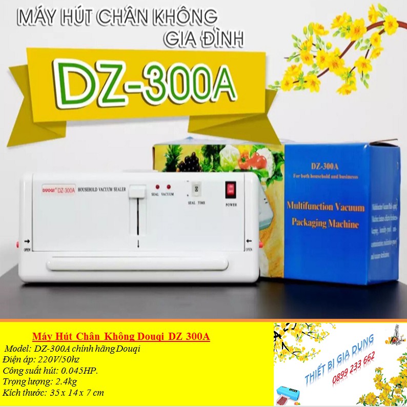 Máy Hút Chân Không, Máy Hút Chân Không Douqi Dz-300A, Tặng Túi Hút