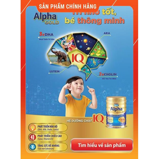 Sữa bột Dielac Alpha Gold step 1,2,3,4 900gram