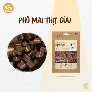 Bánh thưởng cho chó Bowwow Lamb Cheese sand Thịt cừu phô mai Hàn Quốc 100g