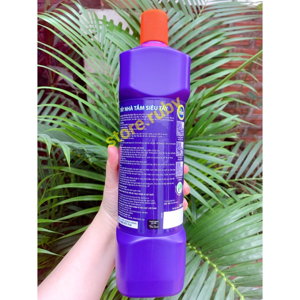 Duck tẩy nhà tắm &amp; Bồn cầu chai 900ml diệt 99,9%vi khuẩn(date mới 2023)