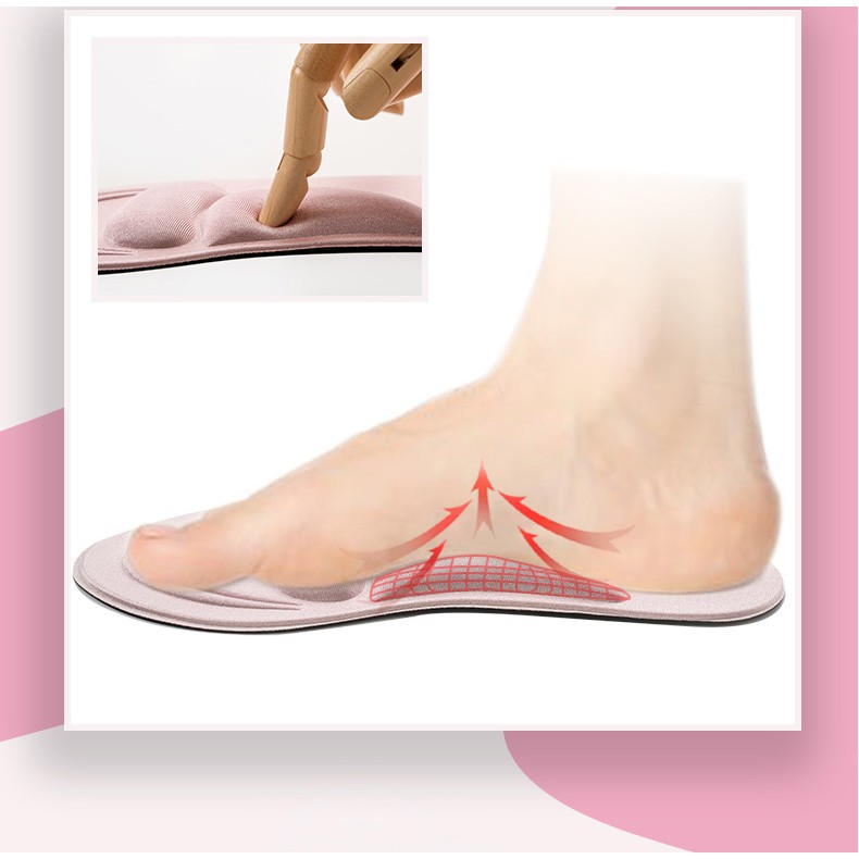 Lót giày thể thao 4D có gờ chống sốc giảm mỏi gang bàn chân, giúp massage khi mang giày - buyone - BOPK36