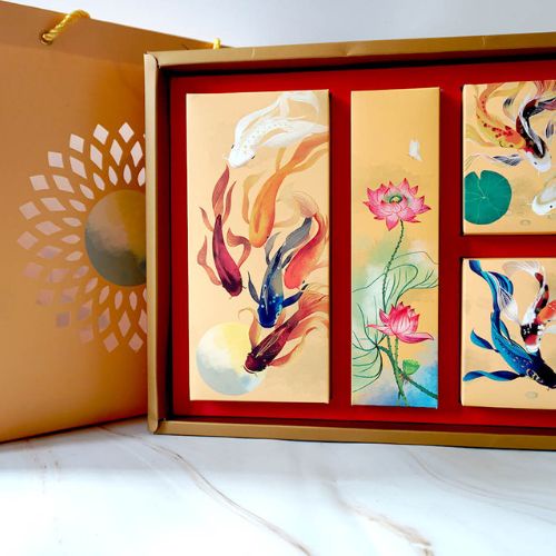 Hộp bánh trung thu 4 bánh 125g - 250g sắc nét nhiều kiểu dáng, hình ảnh màu sắc đa dạng