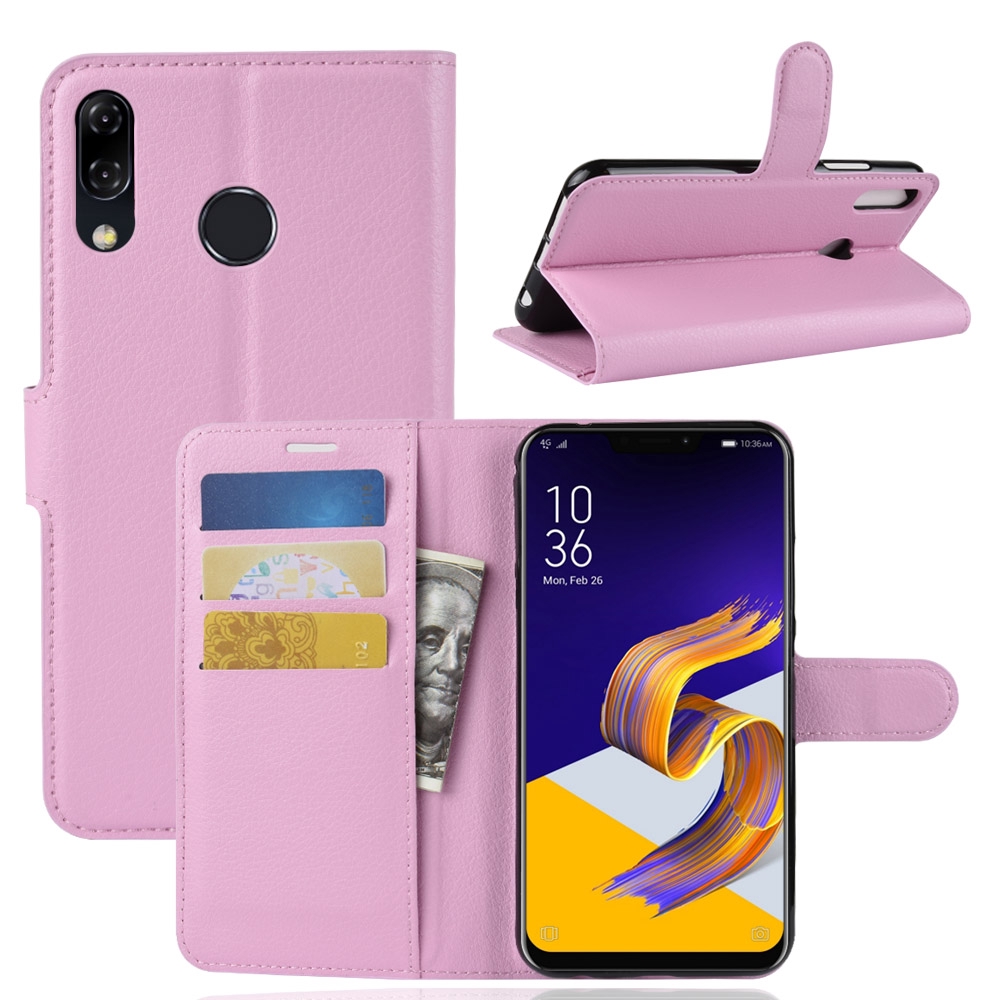Bao da điện thoại màu trơn có ngăn đựng thẻ tiện dụng cho Asus Zenfone 5 ze620kl | BigBuy360 - bigbuy360.vn