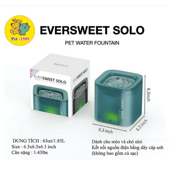 Petkit EverSweet Solo - Máy lọc nước cho thú cưng Petkit