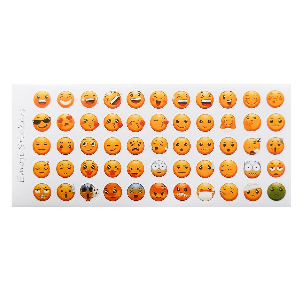 1 Tấm sticker trang trí mặt cười (Emoji Stickers)