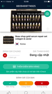 Serum gold collagen caviar(combo 1 ngày 1 đêm)