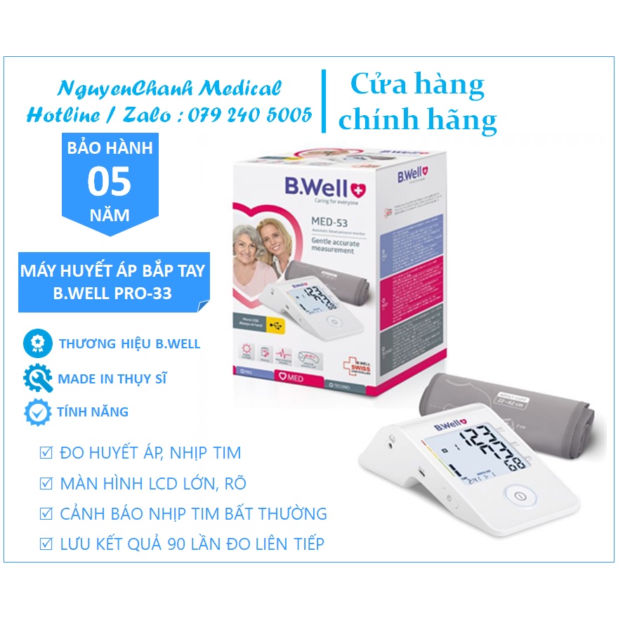 Máy Đo Huyết Áp Bắp Tay B.Well MED_53 - Hàng Thụy Sỹ | Máy đo huyết áp điện tử, Đo nhịp tim, Theo dõi sức khỏe