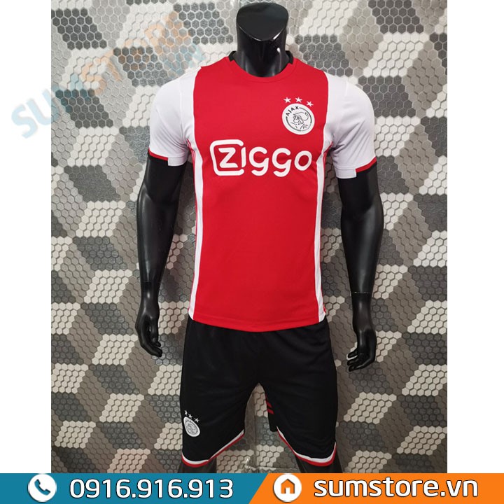 Áo Bóng Đá Ajax Amsterdam Trắng Đỏ JP - Đồ Đá Banh Đẹp