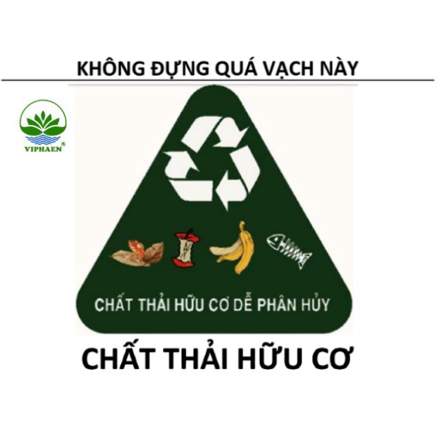 Nhãn phân loại rác theo quy định, biểu tượng cảnh báo, logo phân loại chất thải
