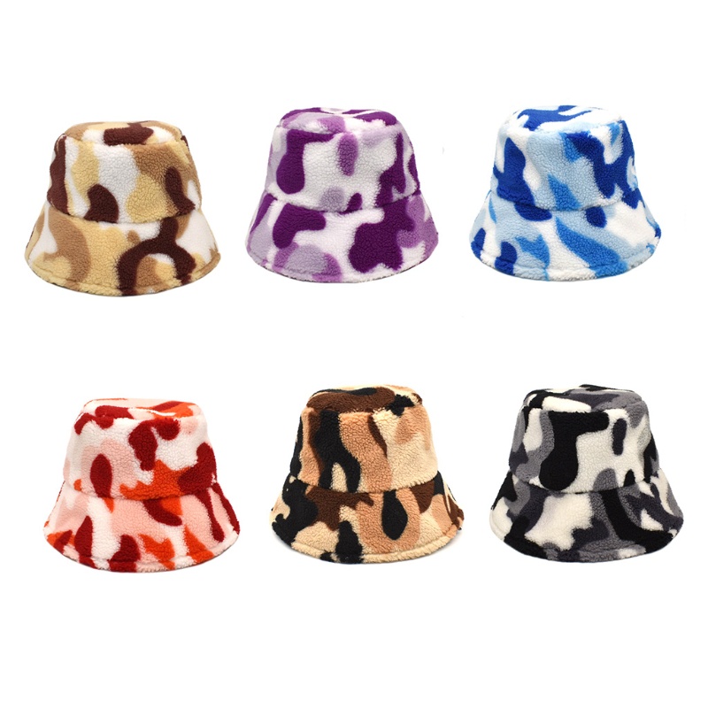 Mũ Tai Bèo Giả Lông Cừu Dày Dặn Họa Tiết Rằn Ri Thời Trang Mùa Đông Cho Nam Và Nữ