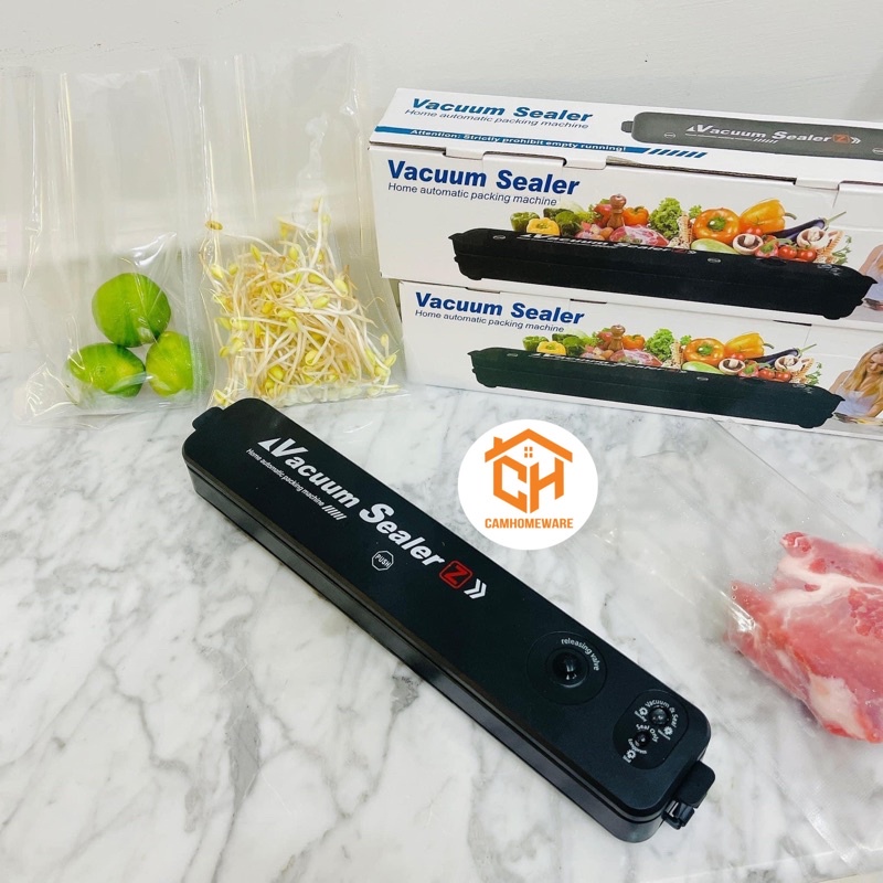 Máy Hút Chân Không Gia Đình Bảo Quản Thực Phẩm Vacuum Sealer - Set 100 Túi Đựng Cam HomeWare ng