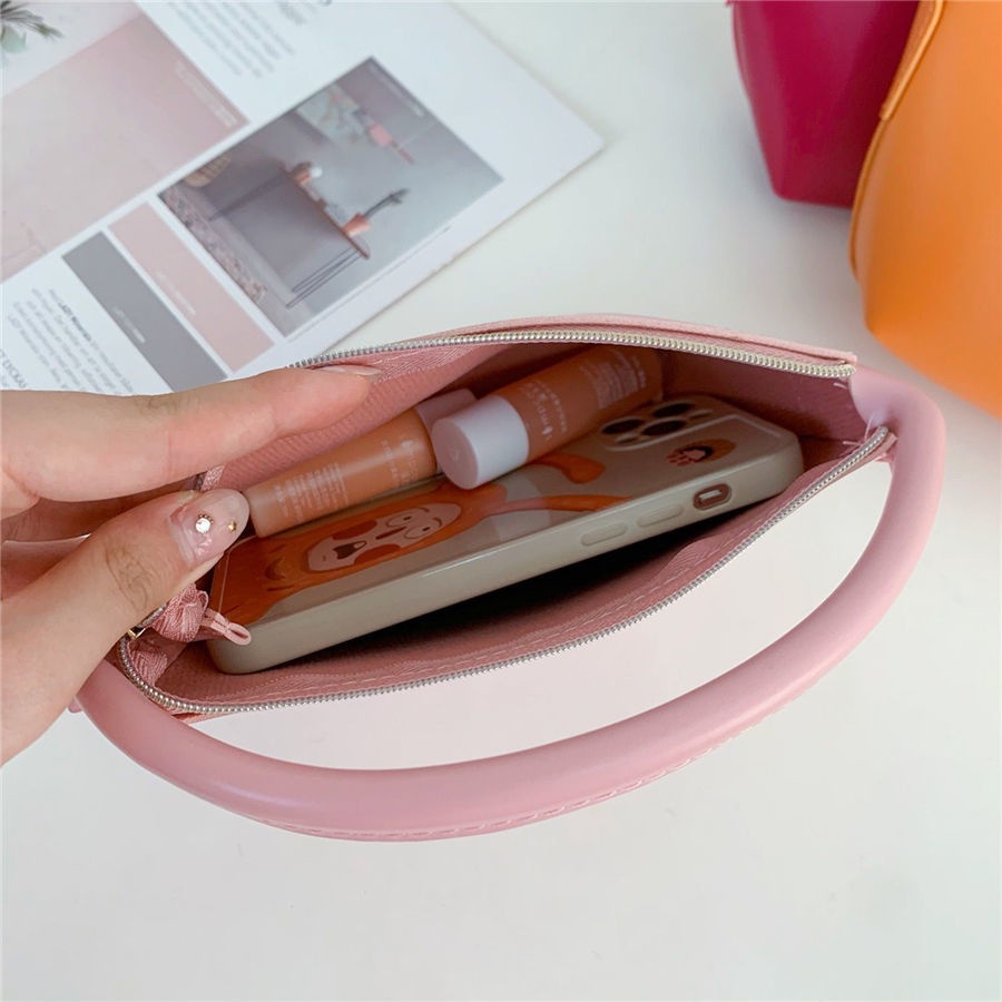 Túi Đựng Điện Thoại / Mỹ Phẩm Mini Màu Sắc Ngọt Ngào Phong Cách Phương Tây