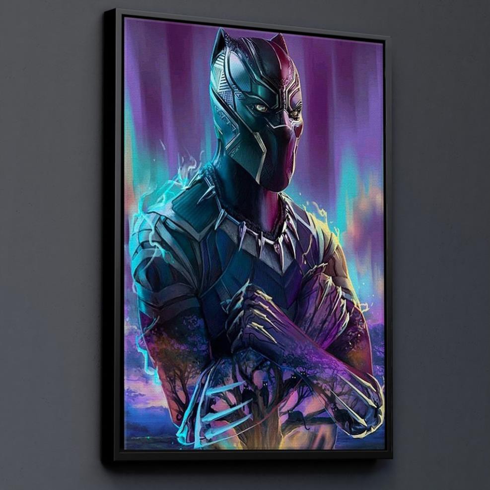 TRANH CANVAS SIÊU ANH HÙNG MARVEL treo tường in theo yêu cầu - báo đen BLACK PANTHER 2