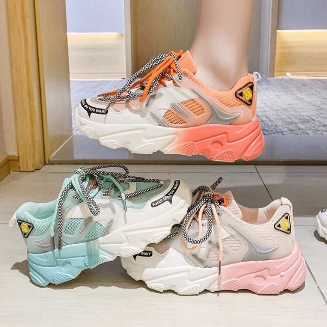 Giày Thể Thao Nữ Sneakers Nữ Lưới Đế 3 Màu GNU10 | BigBuy360 - bigbuy360.vn