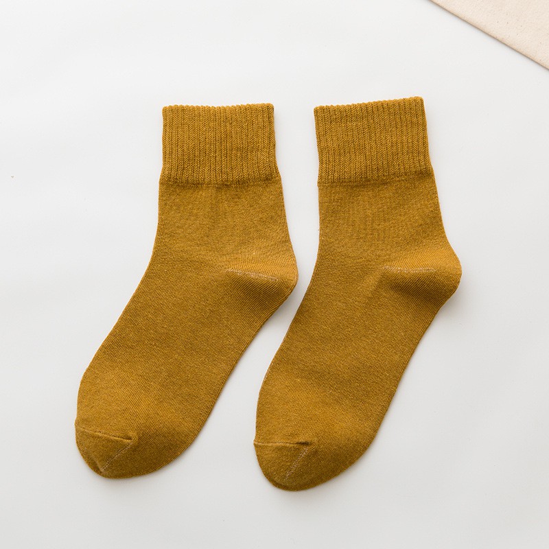 Tất vớ nữ cotton cổ gân nhiều màu phong cách hàn quốc Date84store