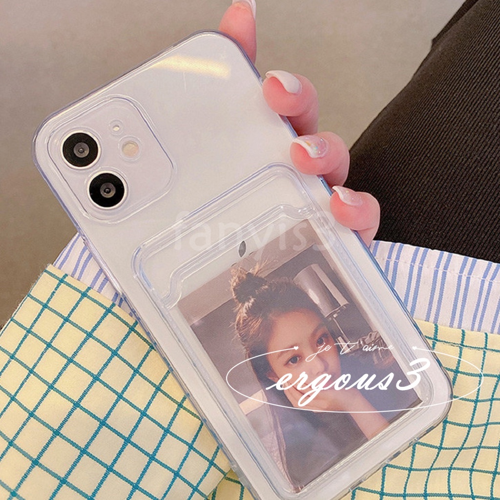 Ốp điện thoại chống sốc đựng thẻ thích hợp cho Iphone 13 12 11 Pro Max Xr Xs Max Se 2020 8 7 Plus 12 13 Mini