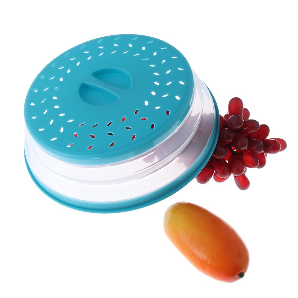 Nắp Đậy Bát Đĩa Có Thể Gập Lại Thiết Kế Lưới Thoát Nước Chống Tràn Cho Rau Củ Trái Cây