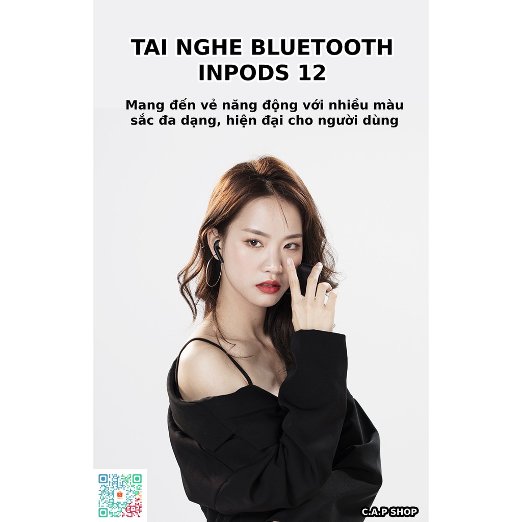 TAI NGHE BLUETOOTH i12 TWS PRO NHÉT TAI BLUETOOTH CẢM BIẾN VÂN TAY VÀ iNPOD 12 5.0