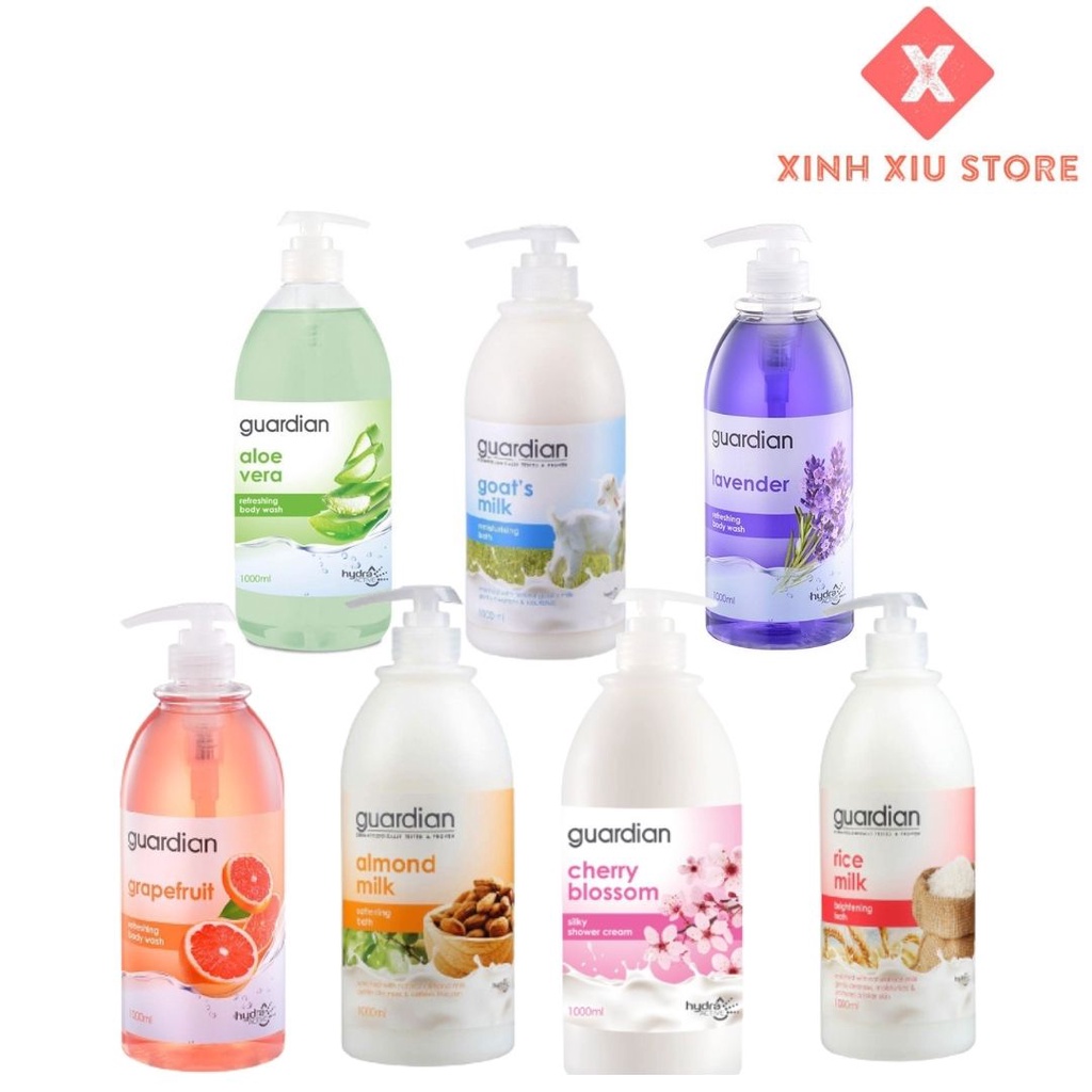 Sữa Tắm Guadian Malaysia Dưỡng Ẩm, Mịn Da, Tươi Mát 1000ml