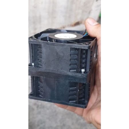 quạt turbo 8cm siêu mạnh. 12v 12A và 14A max, quạt đôi