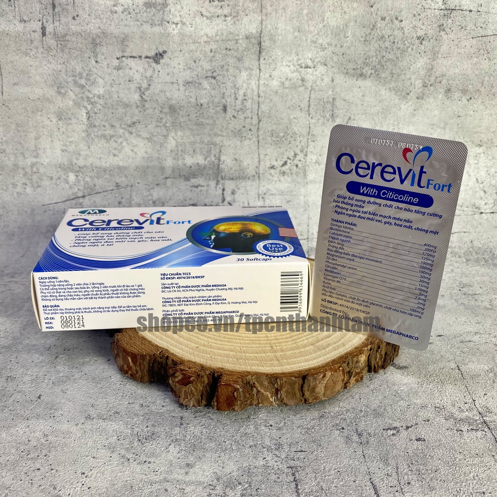 Thực phẩm chức năng tăng tuần hoàn não CEREVIT FORT