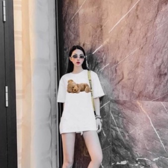 Áo Thun Nam Nữ In Hình Gấu Teddy Nằm Chất Liệu Cotton Thoáng Mát Co Dãn 4C - AC140