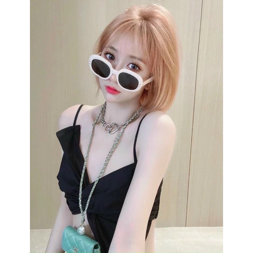 [919] Mắt Kính Mát Thời Trang Độc Lạ Hình Dáng Oval Phong Cách Hàn Quốc