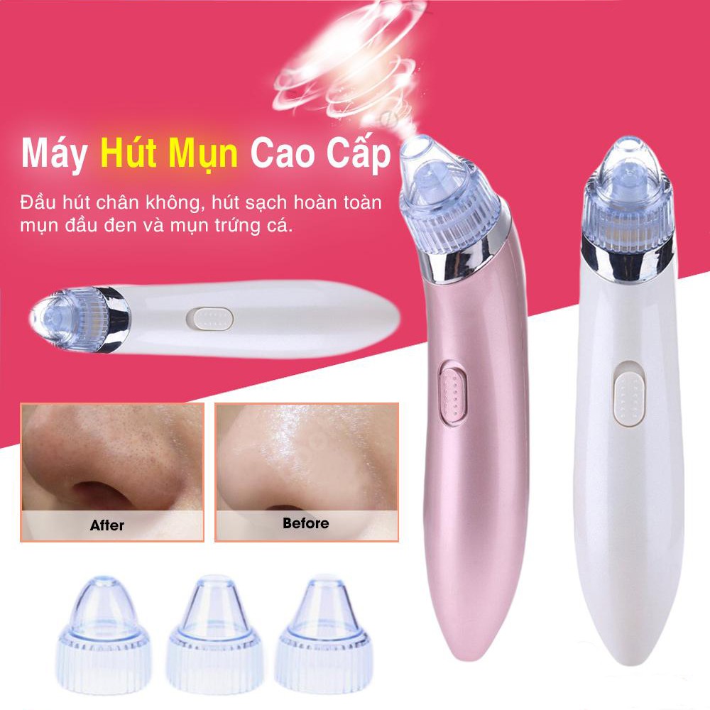 Máy hút mụn dùng pin cao cấp cầm tay, hút cực khỏe, chăm sóc da mặt cực tốt, bảo hành 2 năm, lỗi đổi mới trong 7 ngày