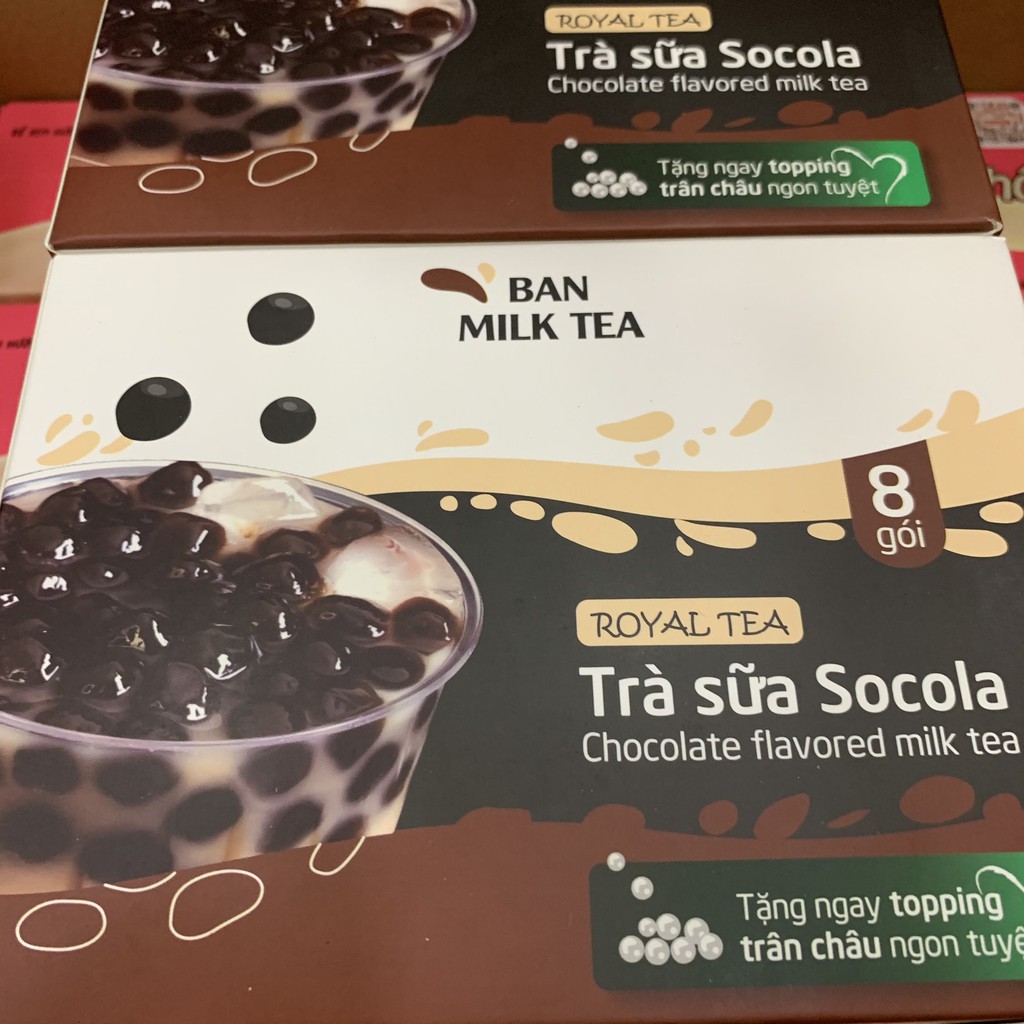 [Mã SKAMLTSM9 giảm 10% đơn 99K] Hộp 8 set trà sữa chân châu Socola Ban Milk Tea ( Date mới) | BigBuy360 - bigbuy360.vn