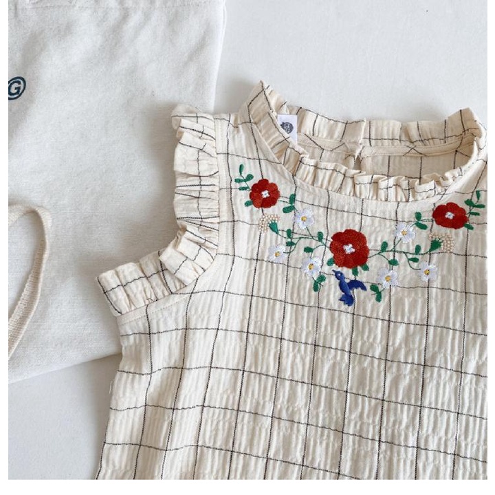 Áo Thun Không Tay Phối Ren Phong Cách Nhật Bản Hàn Quốc Mới Cho Bé Gái