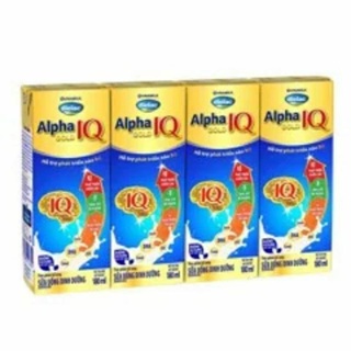 Lốc 4 hộp sữa nước pha sẵn dielac alpha gold iq 180ml .