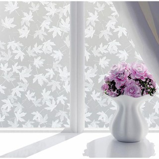 1m x 60cm Decal dán kính mờ - lá phong trắng ATV16