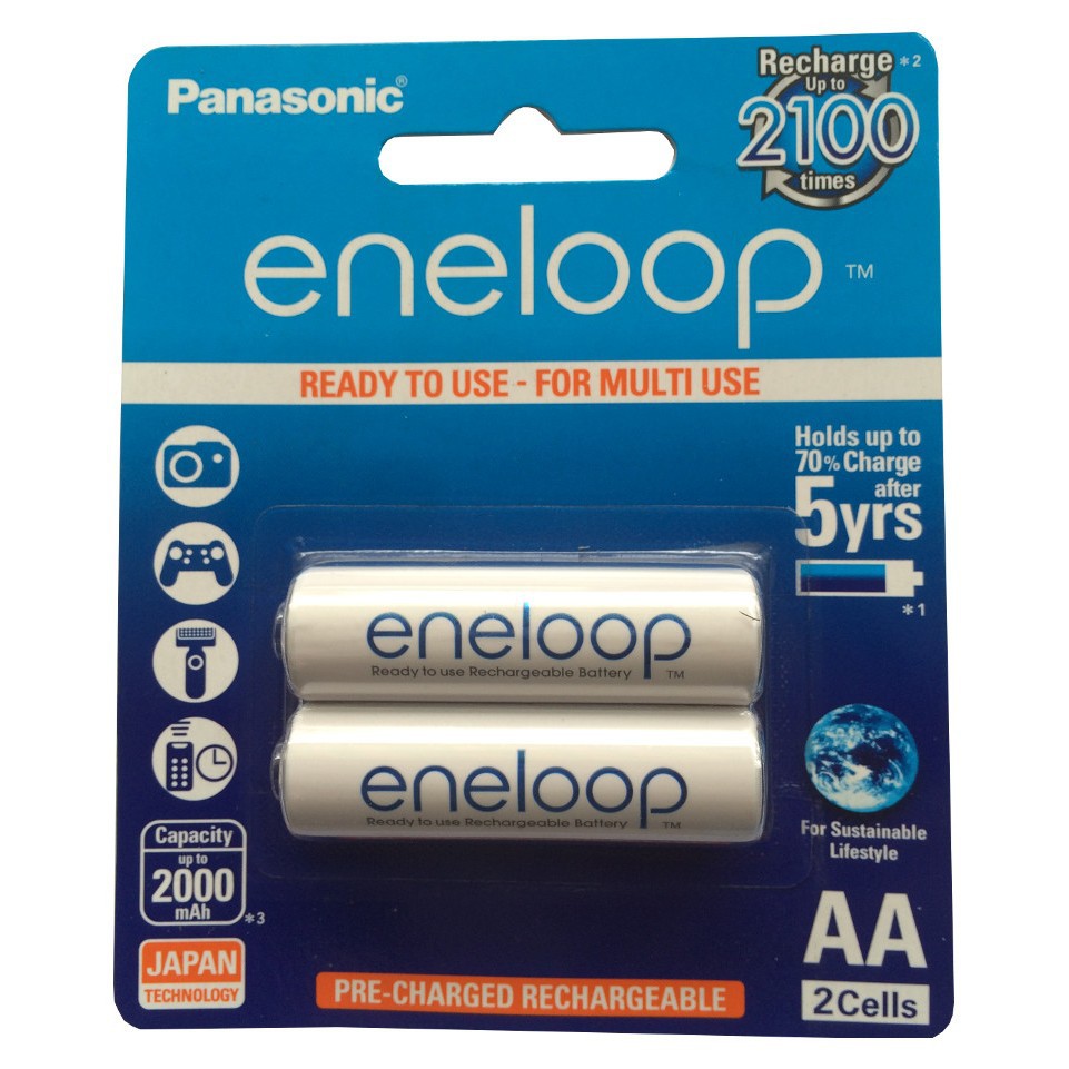 [RẺ NHẤT SHOPEE] ( FREESHIP 40K ĐH TỪ 99K TOÀN QUỐC ) Pin sạc AA Panasonic- Eneloop- 2000 mAh (BK - 3MCCE ) chính hãng