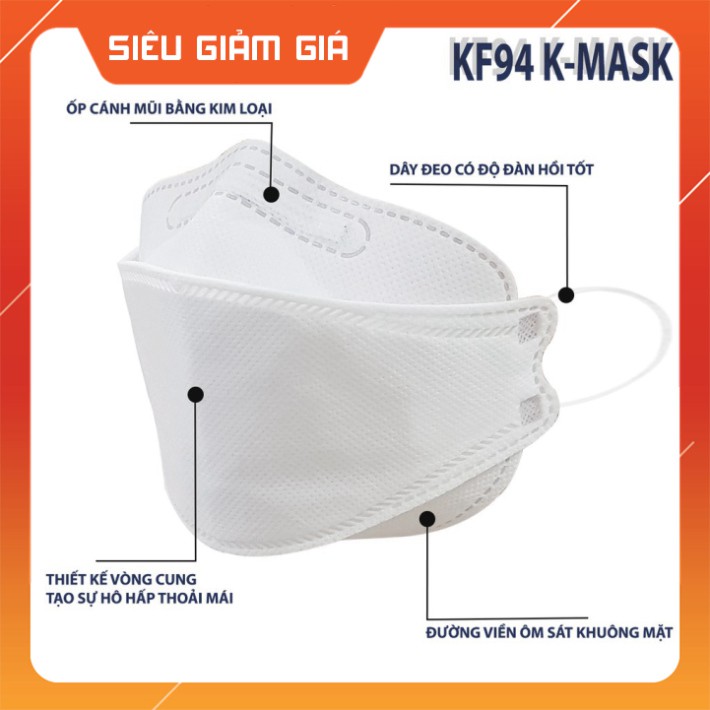 Túi 10 Chiếc Khẩu Trang 4D TT Mask KF94 Trẻ Em (2-10 tuổi)